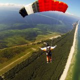 Canopy flight over the sea